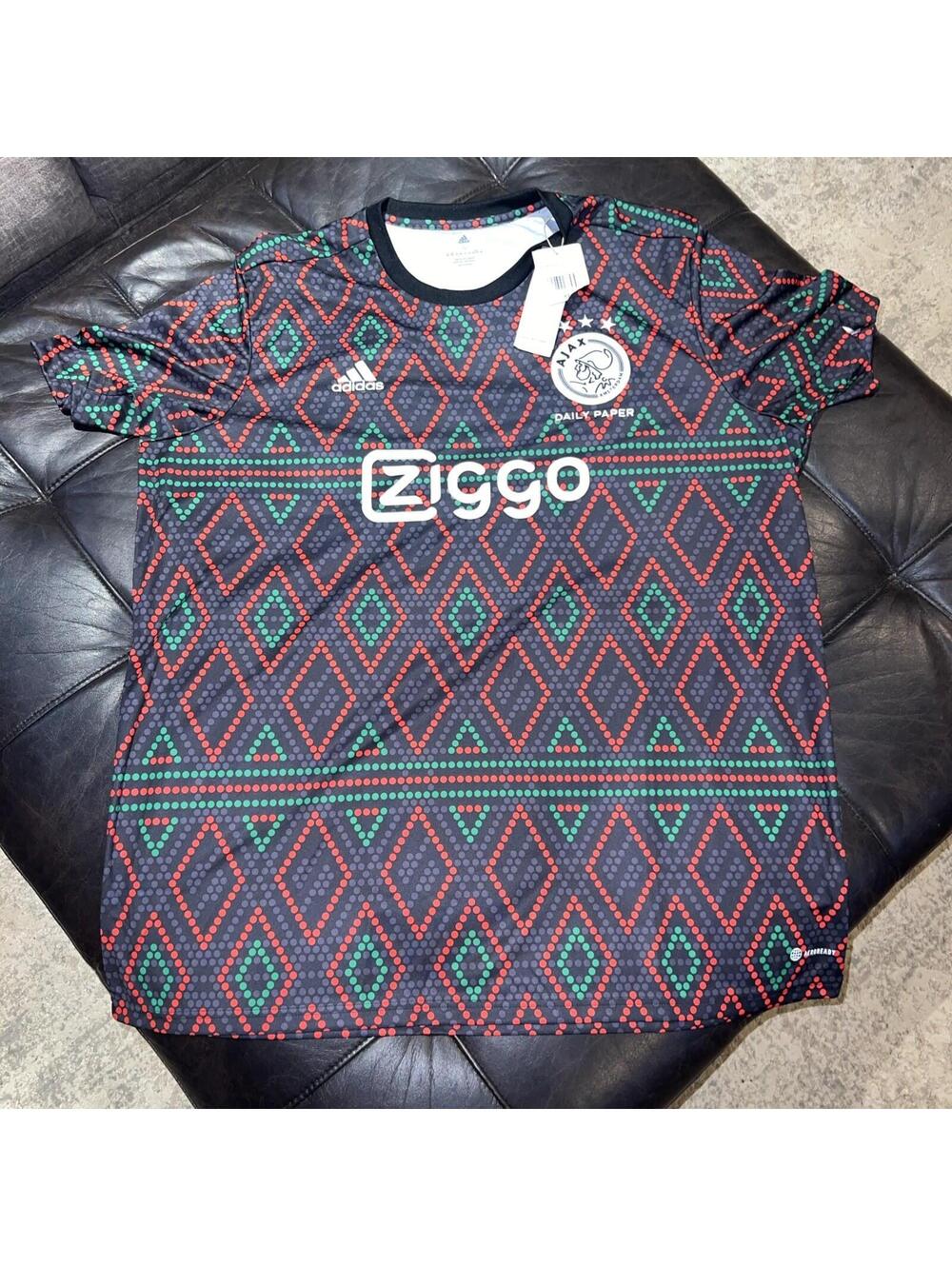 Adidas Ajax Amsterdam Daily Paper Pre-Match Jersey Black Multicolor HI3818 XXL